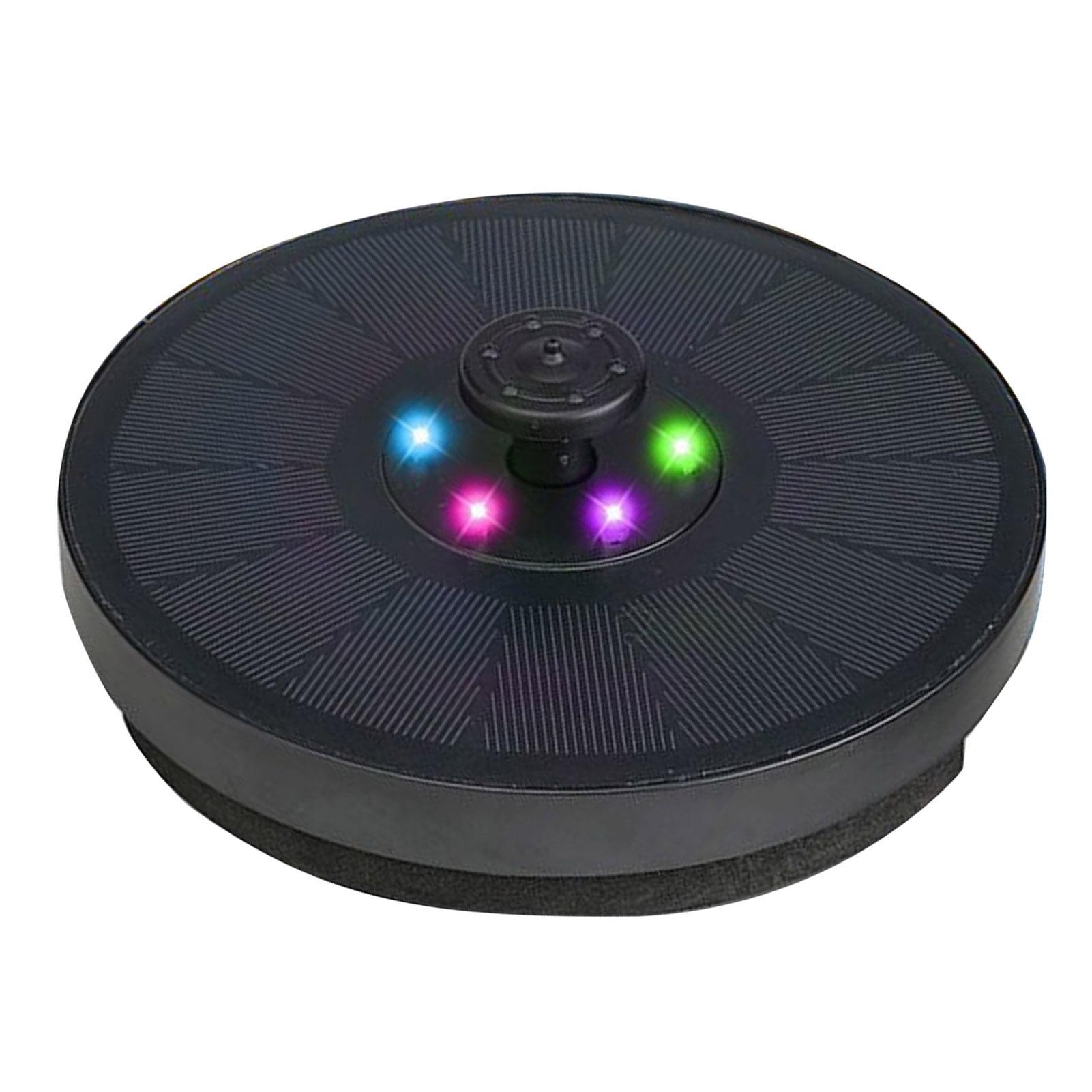 Solar-Powered Mini Fountain with Colorful Lights