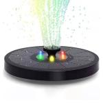Solar-Powered Mini Fountain with Colorful Lights