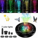 Solar Fountain Light with 7 Color Options