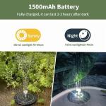 Solar Fountain Light with 7 Color Options