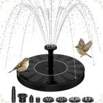 Floating Solar Bird Bath Fountain with 6 Nozzles
