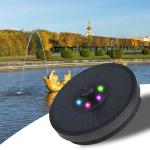 Solar-Powered Mini Fountain with Colorful Lights