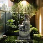 4-Tier LED Water Fountain for Garden Decor