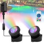 LED Pond Fountain Lights with Timer and Dimmable Features