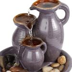 Triple Jug 8.25" Zen Tabletop Fountain