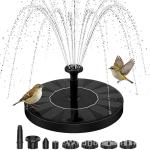 Solar Bird Bath Fountain with 6 Nozzles
