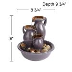 Triple Jug 8.25" Zen Tabletop Fountain