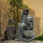 4-Tier LED Water Fountain for Garden Decor