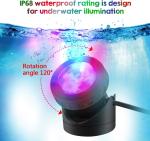 LED Pond Fountain Lights with Timer and Dimmable Features