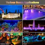 LED Pond Fountain Lights with Timer and Dimmable Features
