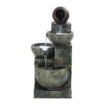 4-Tier LED Outdoor Water Fountain for Gardens
