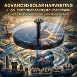 Floating Solar Bird Bath Fountain with 6 Nozzles