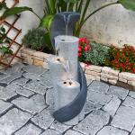 S-Shaped Waterfall Fountain for Garden and Patio
