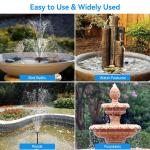 Solar Fountain Pump for Bird Baths and Ponds