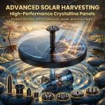 Solar Bird Bath Fountain with 6 Nozzles