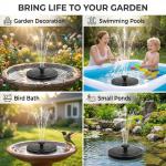 Andizun Solar Water Fountain Pump for Gardens