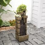 Modern 42.72" Stacked Bricks Outdoor Water Fountain