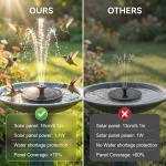 Andizun Solar Water Fountain Pump for Gardens