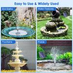 Solar Fountain Pump for Bird Baths and Ponds