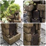 Modern 42.72" Stacked Bricks Outdoor Water Fountain