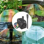 15W Submersible Fountain Pump with LED Light