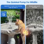 Solar Fountain Pump for Bird Baths and Ponds