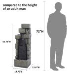 Modern 42.72" Stacked Bricks Outdoor Water Fountain