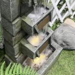 Modern Outdoor Water Fountain with Lights for Garden