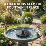 Andizun Solar Water Fountain Pump for Gardens
