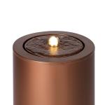 Brown Metal Cutout Outdoor Water Fountain with LED