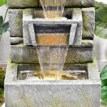 Modern Outdoor Water Fountain with Lights for Garden