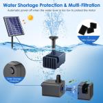 Solar Fountain Pump for Bird Baths and Ponds