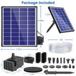 Solar Fountain Pump for Bird Baths and Ponds