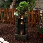 Modern 42.72" Stacked Bricks Outdoor Water Fountain