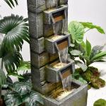 Modern Outdoor Water Fountain with Lights for Garden