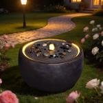 Modern Zen Bowl Water Fountain with LED Light