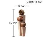 Rustic Three Jug Pillar Outdoor Water Fountain
