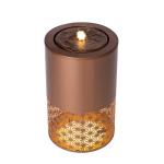 Brown Metal Cutout Outdoor Water Fountain with LED