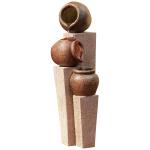 Rustic Three Jug Pillar Outdoor Water Fountain