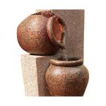 Rustic Three Jug Pillar Outdoor Water Fountain