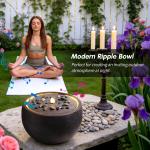 Modern Zen Bowl Water Fountain with LED Light