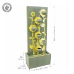 Sunnydaze Sunflower Steel Outdoor Fountain with Lights
