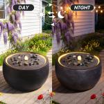 Modern Zen Bowl Water Fountain with LED Light