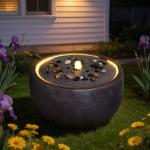 Modern Zen Bowl Water Fountain with LED Light