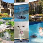 AISITIN Solar Fountain Pump with 6 Nozzles