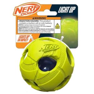 Nerf Dog Light-Up Green Bash Ball Toy
