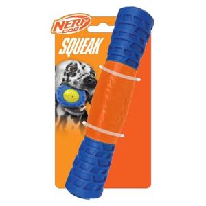Nerf Dog 8-Inch Squeaky Stick Toy - Blue/Orange