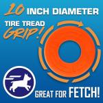 Nerf Dog 10-Inch Atomic Flyer Toy - Orange