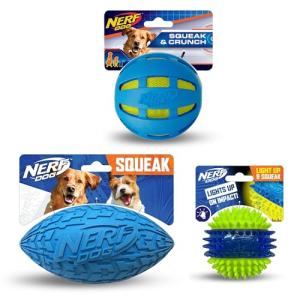 Nerf Dog Gift Set: Interactive Rubber Toy Balls