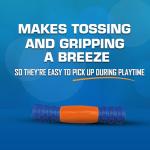 Nerf Dog 8-Inch Squeaky Stick Toy - Blue/Orange